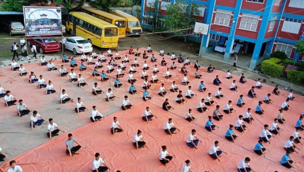 Observance Of 5th International Yoga Day 21st June, 2019 Venue Rayburn High School Churachandpur